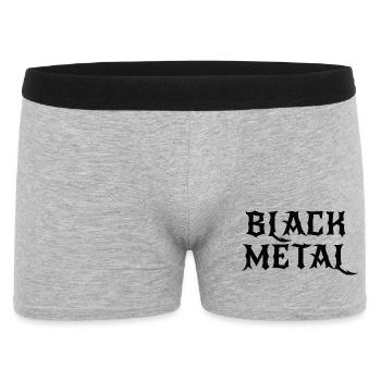 Black Metal logo design - Men's Boxer Shorts - heather grey - Front