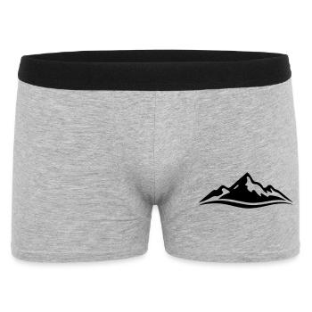 mountain - Men's Boxer Shorts - heather grey - Front