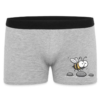 Little bee over stones - Men's Boxer Shorts - heather grey - Front