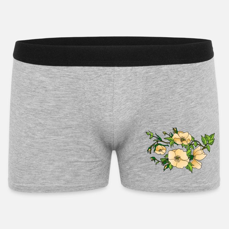 Fleur - Boxer Homme - gris chiné