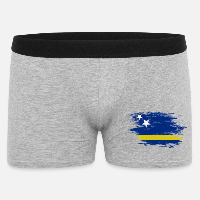 Drapeau de Curaçao utilisé - Boxer Homme - gris chiné