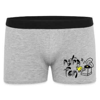 Retro Fan - Männer Boxer Shorts - Grau meliert - Vorne