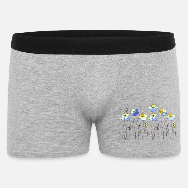 Fleur - Boxer Homme - gris chiné