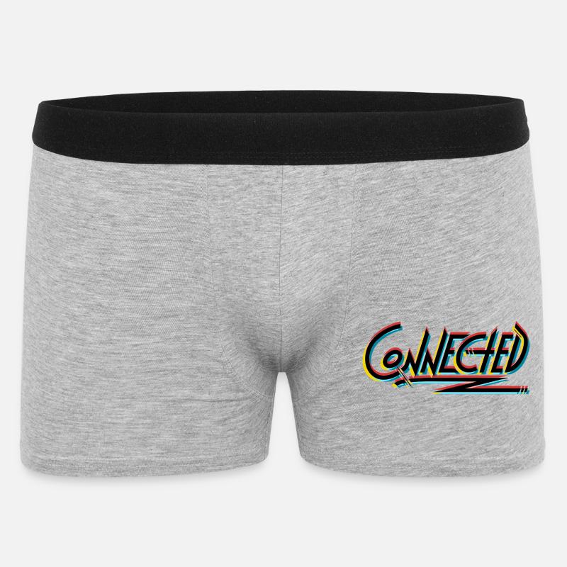 Connected_black_prism - Boxer Homme - gris chiné