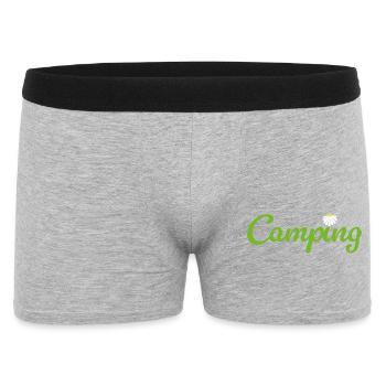Camping Flower Camper Quotes Hobby Summer Van Life - Men's Boxer Shorts - heather grey - Front