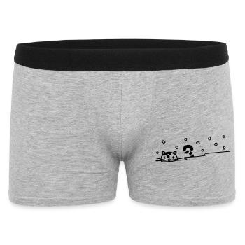 Cute cat in the snow - Men's Boxer Shorts - heather grey - Front