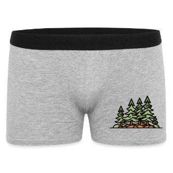 Forest Trees - Men's Boxer Shorts - heather grey - Front