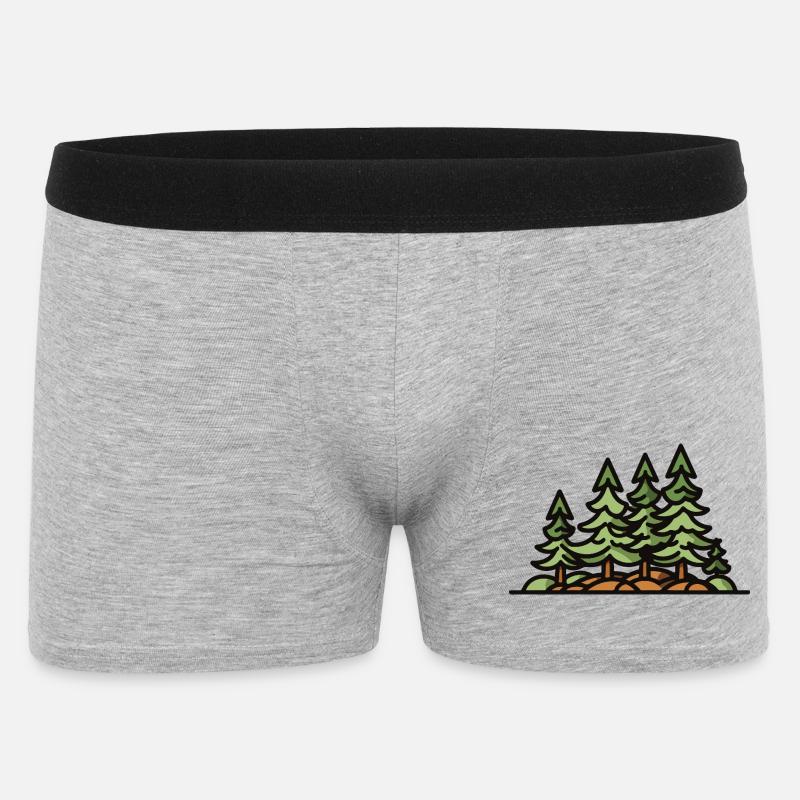 Forest Trees - Men's Boxer Shorts - heather grey
