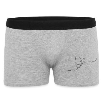 Minimalist butterfly in line art - Men's Boxer Shorts - heather grey - Front