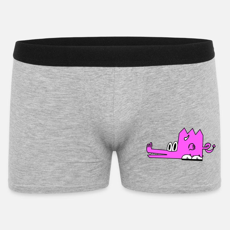 Zareth der Drache - Männer Boxer Shorts - Grau meliert