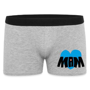 Cœur de maman - Boxer Homme - gris chiné - Devant