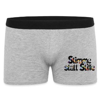 Motif de déclaration sympa pour un courage plus civilisé - Boxer Homme - gris chiné - Devant