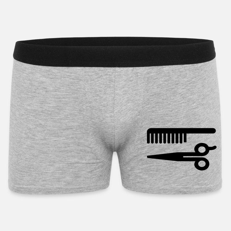 Friseur - Männer Boxer Shorts - Grau meliert