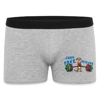 Plaisir en musculation de suricate - Juste des fausses charges - Boxer Homme - gris chiné - Devant