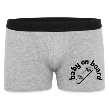 Bébé skateboard - Boxer Homme - gris chiné - Devant