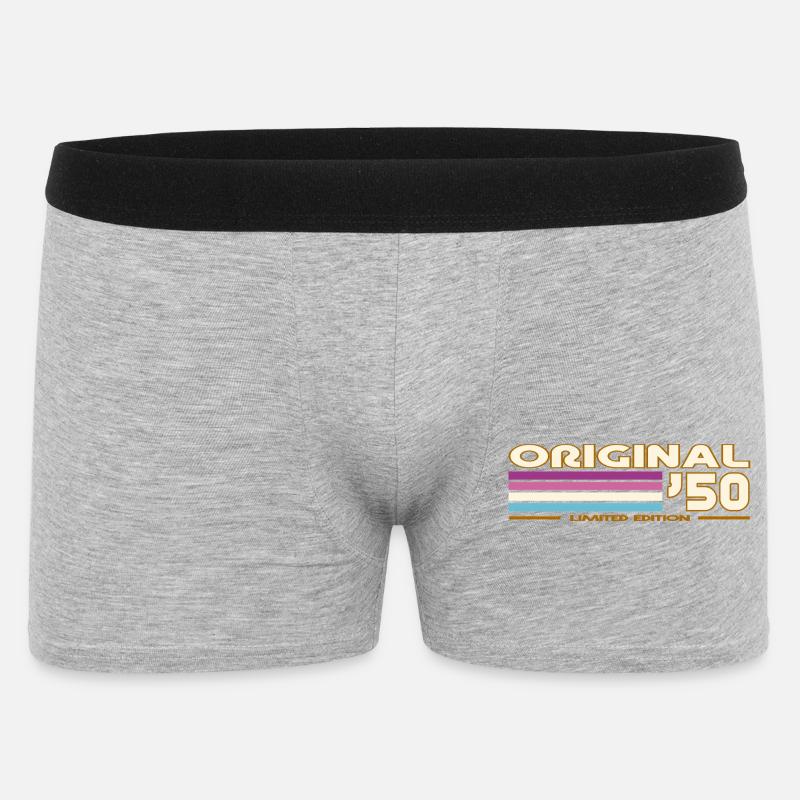 1950 - Männer Boxer Shorts - Grau meliert