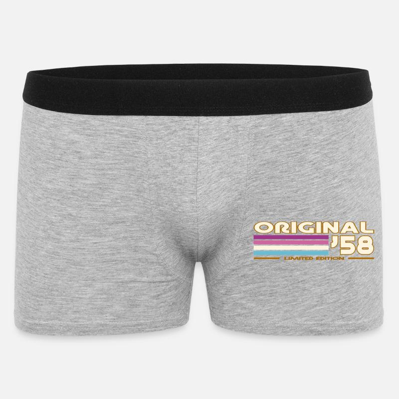 1958 - Männer Boxer Shorts - Grau meliert