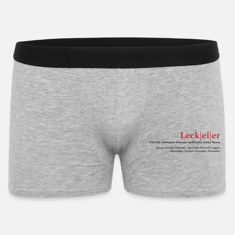 Leck Eier - Männer Boxer Shorts - Grau meliert