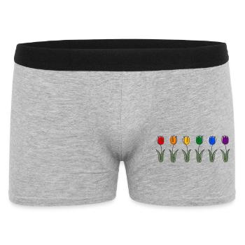 Tulipes dans la variété florale de la Fierté LGBTQ - Boxer Homme - gris chiné - Devant