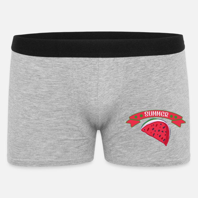 Wassermelone Sommer - Männer Boxer Shorts - Grau meliert