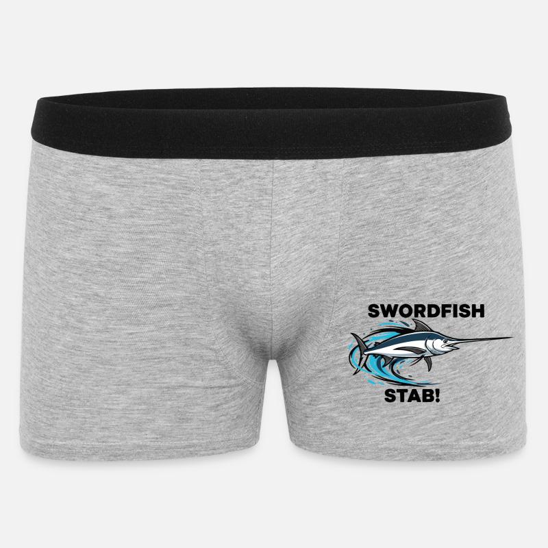 Espadon Stab Épée Mer Swordfish - Boxer Homme - gris chiné
