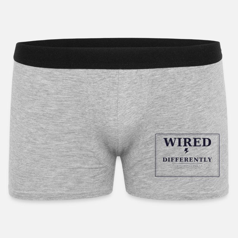 Wired differently - Männer Boxer Shorts - Grau meliert
