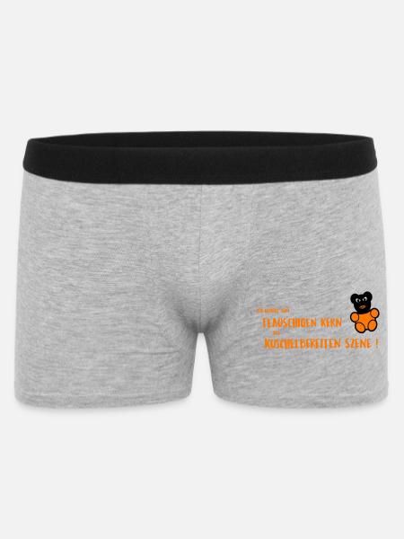 Flauschiger Kern - Männer Boxer Shorts - Grau meliert
