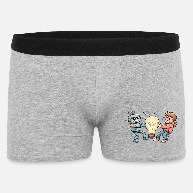 WhosIdea - Männer Boxer Shorts - Grau meliert