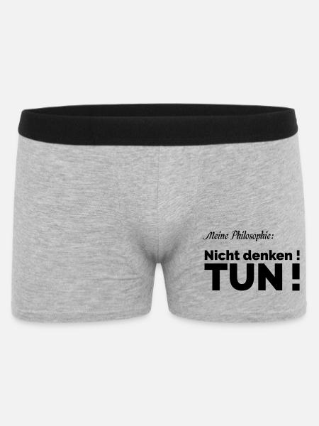 Philosophie - Männer Boxer Shorts - Grau meliert