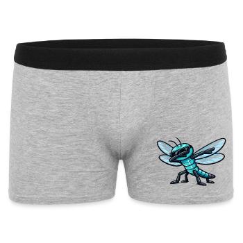 Dabbing Libelle - Männer Boxer Shorts - Grau meliert - Vorne