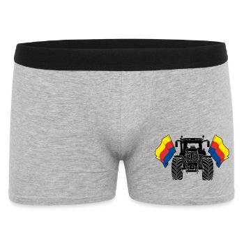 Nord Holland_Tractor_Pride - Männer Boxer Shorts - Grau meliert - Vorne