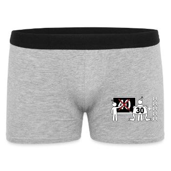 30 + 10 Still 30! Funny 40th Birthday - Men's Boxer Shorts - heather grey - Front