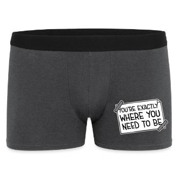 Vous êtes exactement là où vous devez être inspirant - Boxer Homme - charbon - Devant