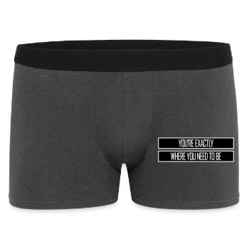 Vous êtes exactement là où vous devez être inspirant - Boxer Homme - charbon - Devant