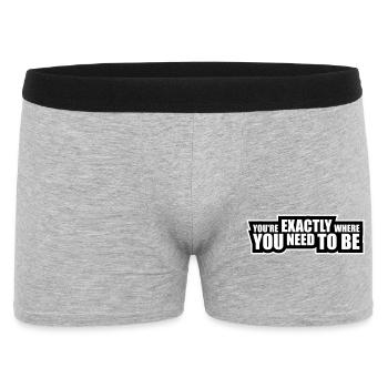 Vous êtes exactement là où vous devez être inspirant - Boxer Homme - gris chiné - Devant