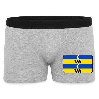 Logo du drapeau Ameland – Vêtements insulaires - Boxer Homme - gris chiné - Devant