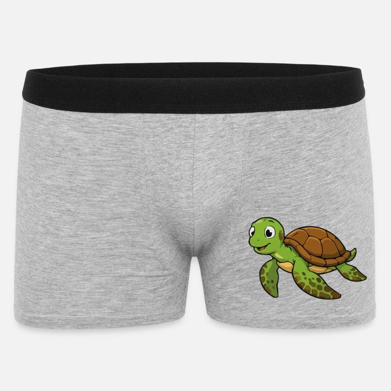 Cuddly turtle illustration - Men's Boxer Shorts - heather grey