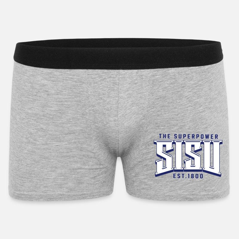 Impression du logo Content Superpower - Boxer Homme - gris chiné