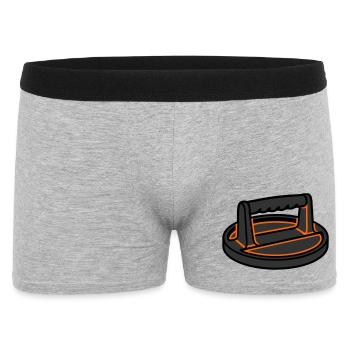 Burgerpresse Smashburger Grillen Foodtruck - Männer Boxer Shorts - Grau meliert - Vorne