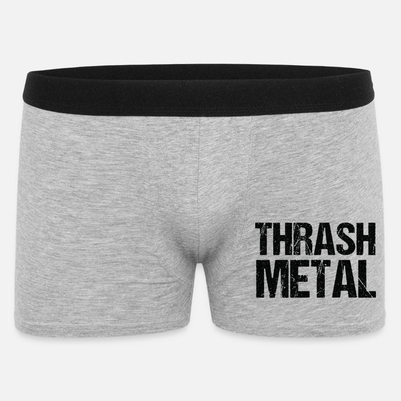 Thrash Metal Bold Typografie - Männer Boxer Shorts - Grau meliert