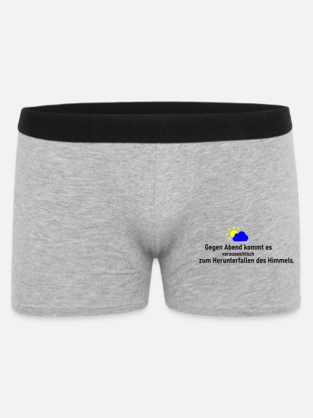 Himmel runter - Männer Boxer Shorts - Grau meliert