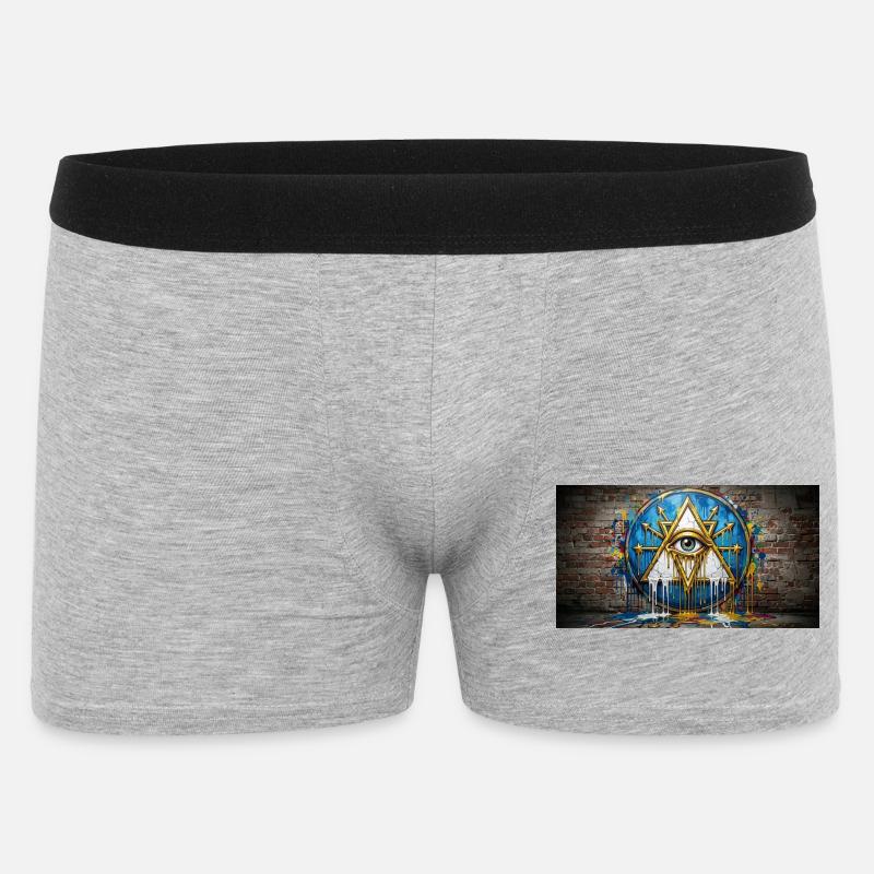 Œil triangulaire de Garffiti - Boxer Homme - gris chiné