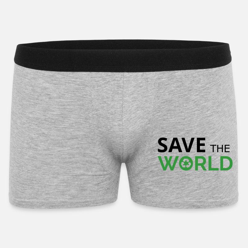 Save the world - Men's Boxer Shorts - heather grey
