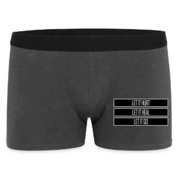 Laisse faire mal Laisse ça guérir Laisse partir Inspirant - Boxer Homme - charbon - Devant