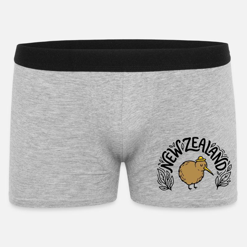 Neuseeland - Männer Boxer Shorts - Grau meliert