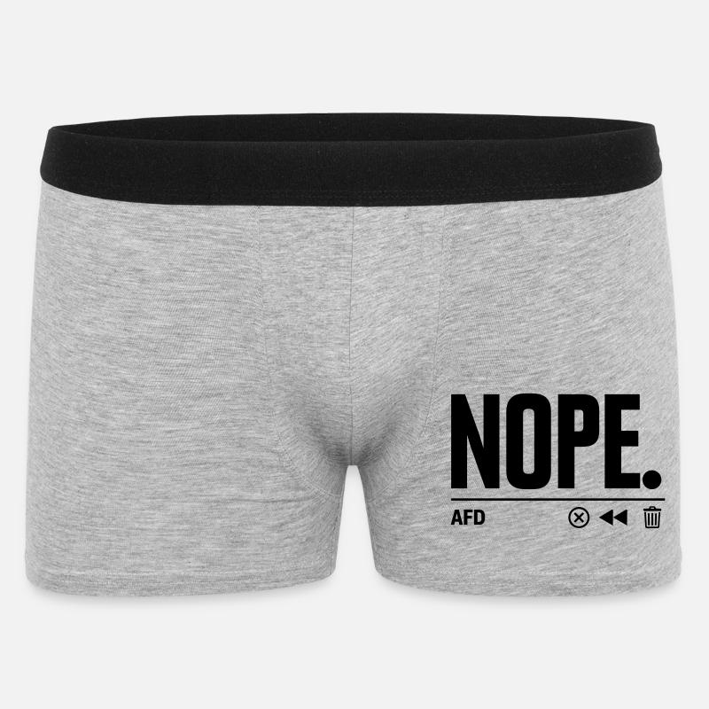 NOPE AfD - Männer Boxer Shorts - Grau meliert