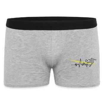 Herzwellen Herzschlag Pulsschlag - Männer Boxer Shorts - Grau meliert - Vorne