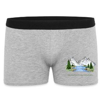You find me in the mountains - Men's Boxer Shorts - heather grey - Front