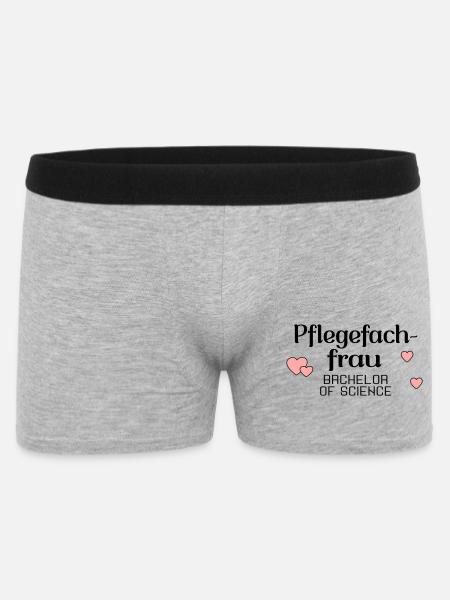 Bachelorstudium Pflege - Abschluss Pflegefachfrau - Männer Boxer Shorts - Grau meliert