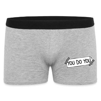 Tu fais ton drôle Confiance en toi Logo de la liberté - Boxer Homme - gris chiné - Devant